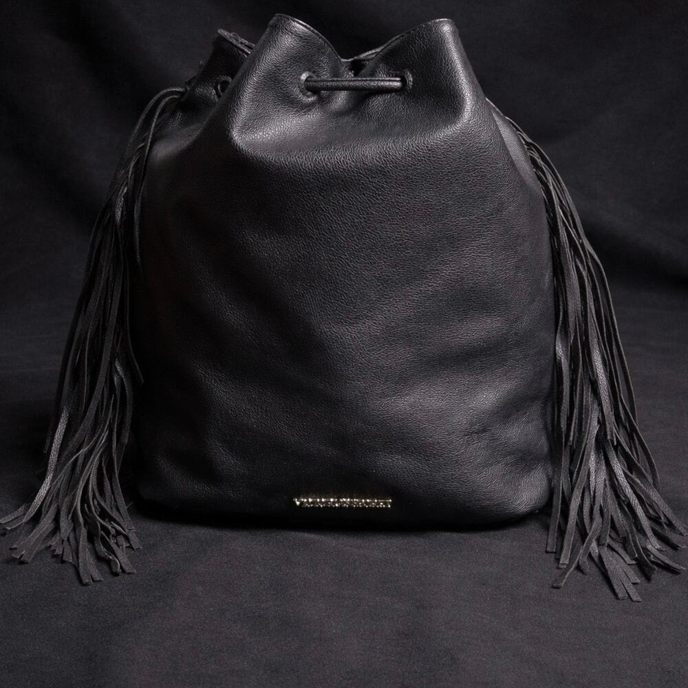 Black Victoria's Secret Drawstring Backpack